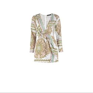 Chain print woven dress from Boohoo